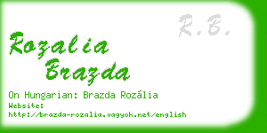 rozalia brazda business card